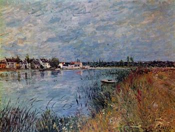 阿爾弗萊德 西斯萊 Riverbank at Saint-Mammes 阿爾弗萊德 西斯萊 Riverbank at Saint-Mammes